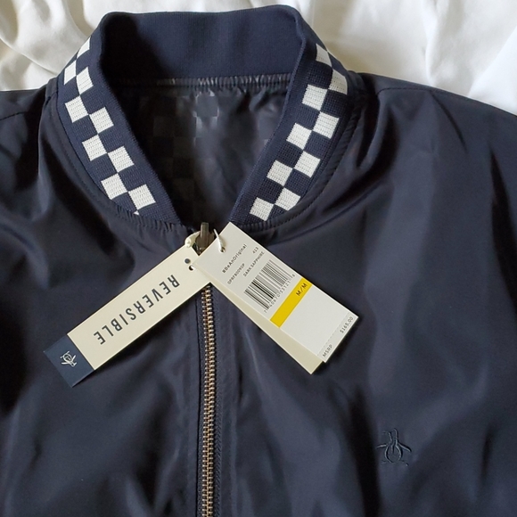 NWT Original Penguin Reversible Bomber Jacket Medium - Picture 3 of 4